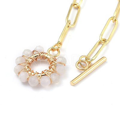 Brass Paperclip Chain Bracelets BJEW-JB05180-1