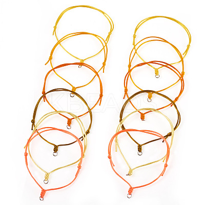 60Pcs 6 Colors Nylon Cord Bracelet Making BJEW-TA00669-1