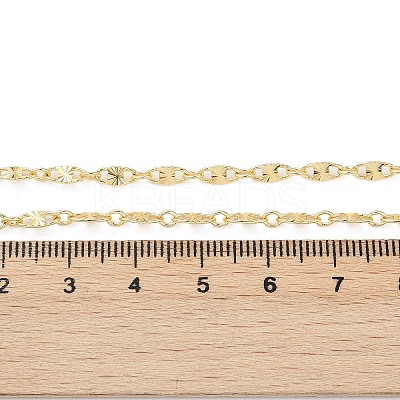 Brass Oval Link Chains Necklace for Women NJEW-P265-25G-1