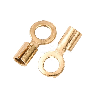 Ion Plating(IP) 304 Stainless Steel Fold Over Crimp Cord Ends STAS-P434-05A-G-1