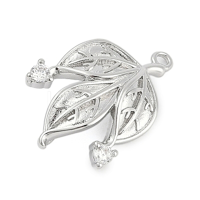 Brass Micro Pave Cubic Zirconia Pendants KK-Q026-21P-1