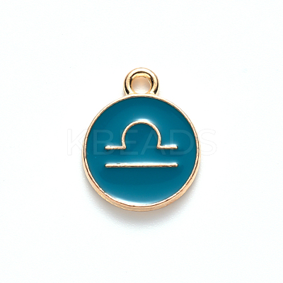 Alloy Enamel Pendants ENAM-S124-01B-05K-1