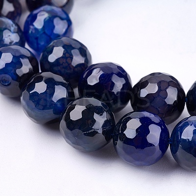 Natural Agate Round Beads Strand G-L084-10mm-27-1