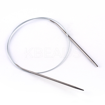 Steel Wire Stainless Steel Circular Knitting Needles and Random Color Plastic Tapestry Needles TOOL-R042-800x3mm-1