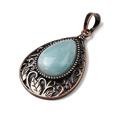 Natural Flower Amazonite Pendants G-A297-05R-11-1
