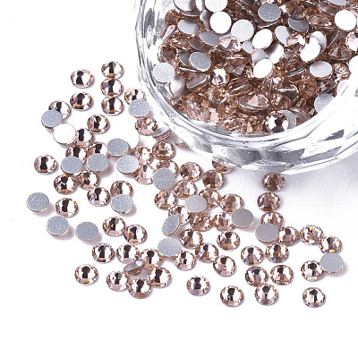 Glass Flat Back Rhinestone Cabochons RGLA-S002-16SS-12-1