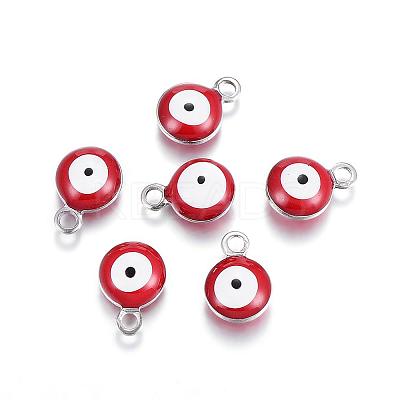304 Stainless Steel Enamel Charms STAS-G122-24J-1