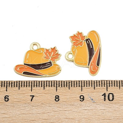 Thanksgiving Theme Alloy Enamel Pendants FIND-I065-04F-G-1