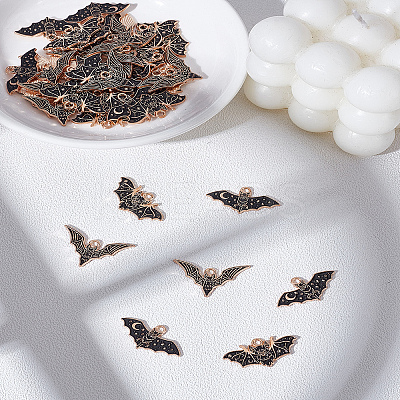 48Pcs 3 Styles Alloy Enamel Pendants ENAM-LP0002-04-1