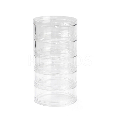 (Defective Closeout Sale: Scratched) Round Plastic Bead Containers LS-CON-XCP0002-39-1