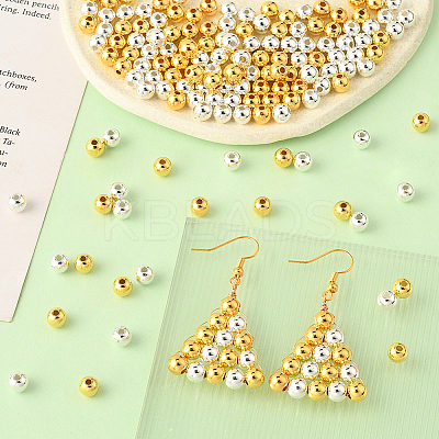 1200Pcs 2 Colors CCB Plastic Beads CCB-PA0001-04C-1