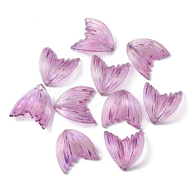 Fishtail Shape Transparent Acrylic Pendants LS-TACR-TAC0007-01D-1