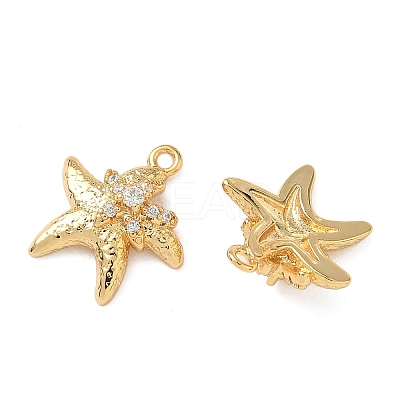 Brass Micro Pave Cubic Zirconia Charms KK-Z136-74G-02-1