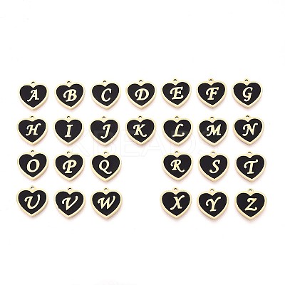 26Pcs 304 Stainless Steel Enamel Pendants STAS-T064-70G-1