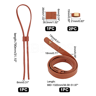 Imitation Leather Bag Handles Kit DIY-WH0258-62C-1