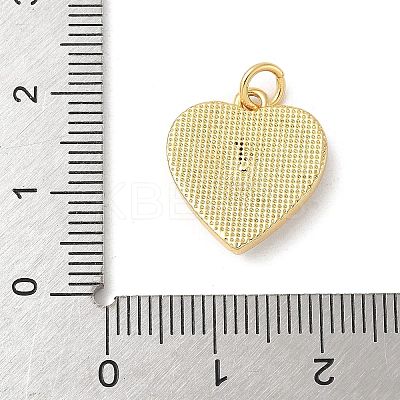 Brass Pave Natural White Shell Pendants KK-S522-22G-1