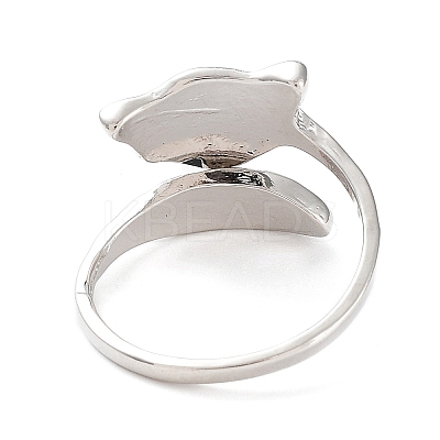 Enamel Raccoon Open Cuff Ring LS-PW23031603738-1