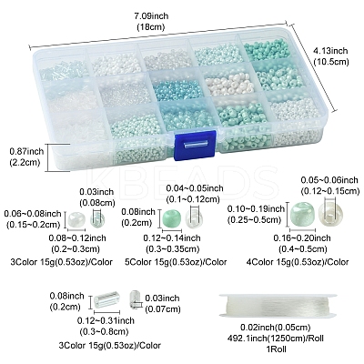 DIY Glass Seed Beads Bracelets Jewelry Making Kit DIY-FS0007-64-1