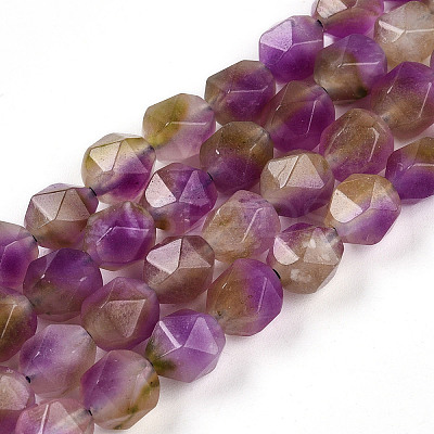 Dyed Natural White Jade Beads Strands G-T139-8mm-45P-1