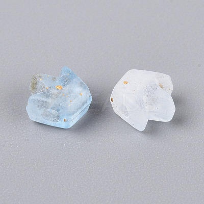 Frosted Transparent Acrylic Beads FACR-T009-01D-1