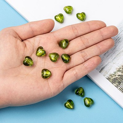 Handmade Silver Foil Glass Beads LS-X-FOIL-R050-12x8mm-7-1