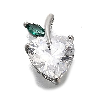 Brass Pave Clear Cubic Zirconia Charms LS-KK-Q048-21P-1