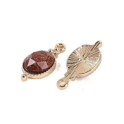 Synthetic Goldstone Faceted Pendans KK-L218-003G-06-1