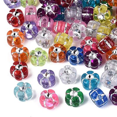 Plastic Flower Beads KY-Q002-04-1