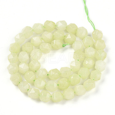 Dyed Natural White Jade Beads Strands G-T139-8mm-46K-1