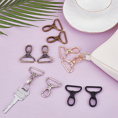 10Pcs 5 Colors Zinc Alloy Swivel Clasps FIND-ME0002-66-1