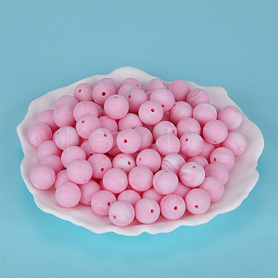 Round Silicone Focal Beads SI-JX0046A-56-1