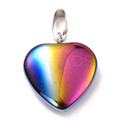 Electroplate Non-magnetic Synthetic Hematite Pendants G-I315-01C-1