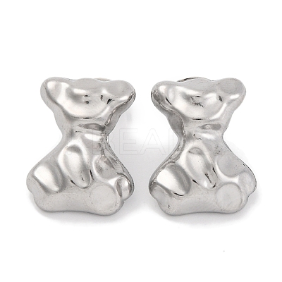 Non-Tarnish Bowknot 304 Stainless Steel Stud Earrings EJEW-H013-30P-1
