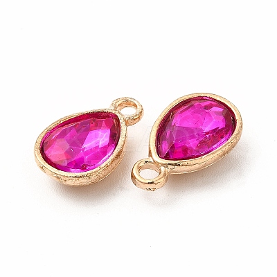 Faceted Glass Rhinestone Pendants GLAA-I051-A15-1