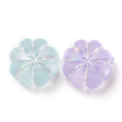 Transparent Frosted Acrylic Beads OACR-C013-31-1