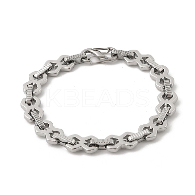 304 Stainless Steel Link Chain Bracelets for Women BJEW-F488-69P-1