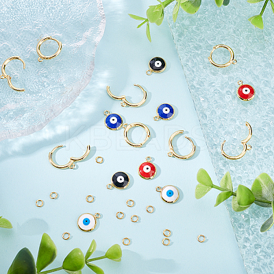 DIY Colorful Evil Eye Earring Making Kit DIY-AR0002-84-1