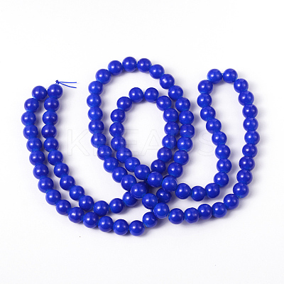 Painted Glass Bead Strands DGLA-S071-8mm-50-1