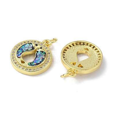 Brass Micro Pave Cubic Zirconia Pendants KK-A197-06G-1