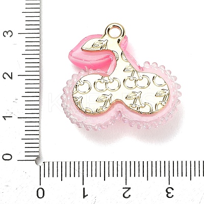AB Color Alloy & Resin Beaded Pendants RE-CBA4A70-02B-1