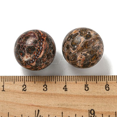 Natural Leopard Skin Jasper Round Ball Figurines Statues for Home Office Desktop Decoration G-P532-02A-20-1