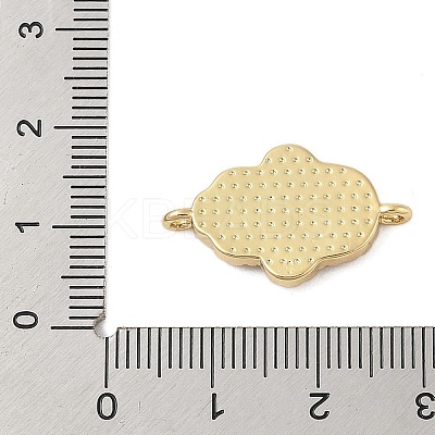Rack Plating Brass With Natural shells And Micro Pave Cubic Zirconia Links KK-Z074-32G-1