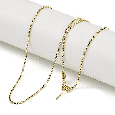 Ion Plating(IP) 304 Stainless Steel Bx Chains Necklaces NJEW-H042-11G-1