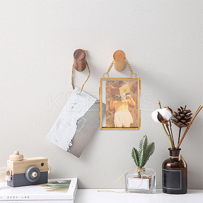 Glass Rectangle Wall Hanging Photo Frame AJEW-WH0314-470A-1