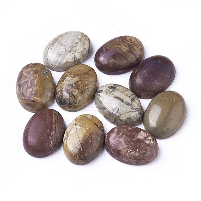 Natural Polychrome Jasper/Picasso Stone/Picasso Jasper Cabochons G-D860-A16-1
