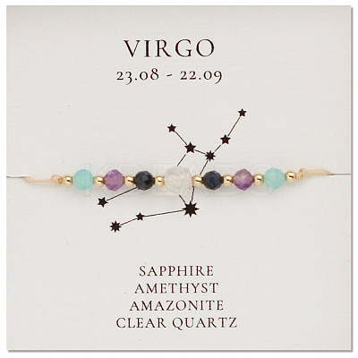 Natural Gemstone Constellation Beaded Bracelets NR2952-2-1