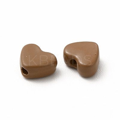 Heart Spray Painted Alloy Beads FIND-G053-01G-1