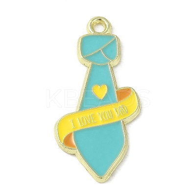 Father's Day Alloy Enamel Pendants ENAM-U0001-01C-1