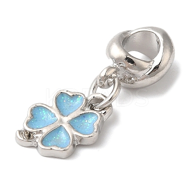 Rack Plating Alloy Enamel European Dangle Charms PALLOY-S189-09P-01-1