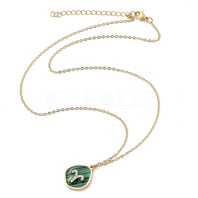 304 Stainless Steel Micro Pave Cubic Zirconia constellation Pendant Necklaces NJEW-R021-01G-01-1